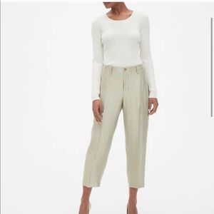 GAP Gold Metallic Girlfriend Crop Pants
